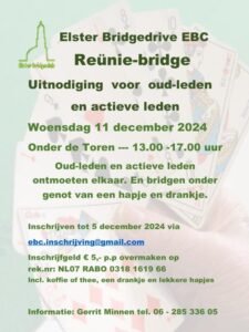 Reünie drive Elster Bridge Club 11 december